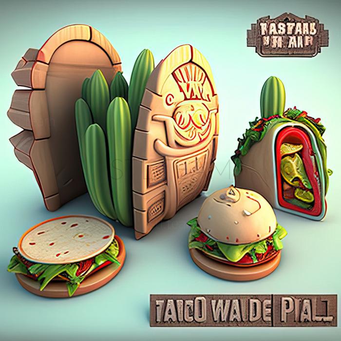 3D model Plants vs Zombies Garden Warfare  Tactical Taco Party (STL)